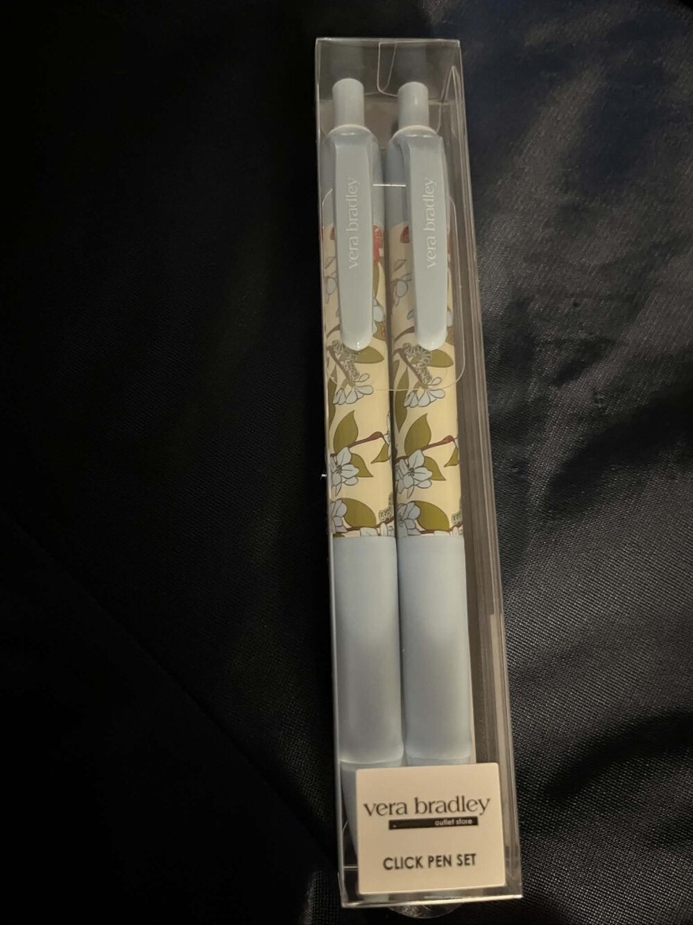Vera Bradley Abuzz Set Of Two Click Pens With Lady Bugs Butteflies